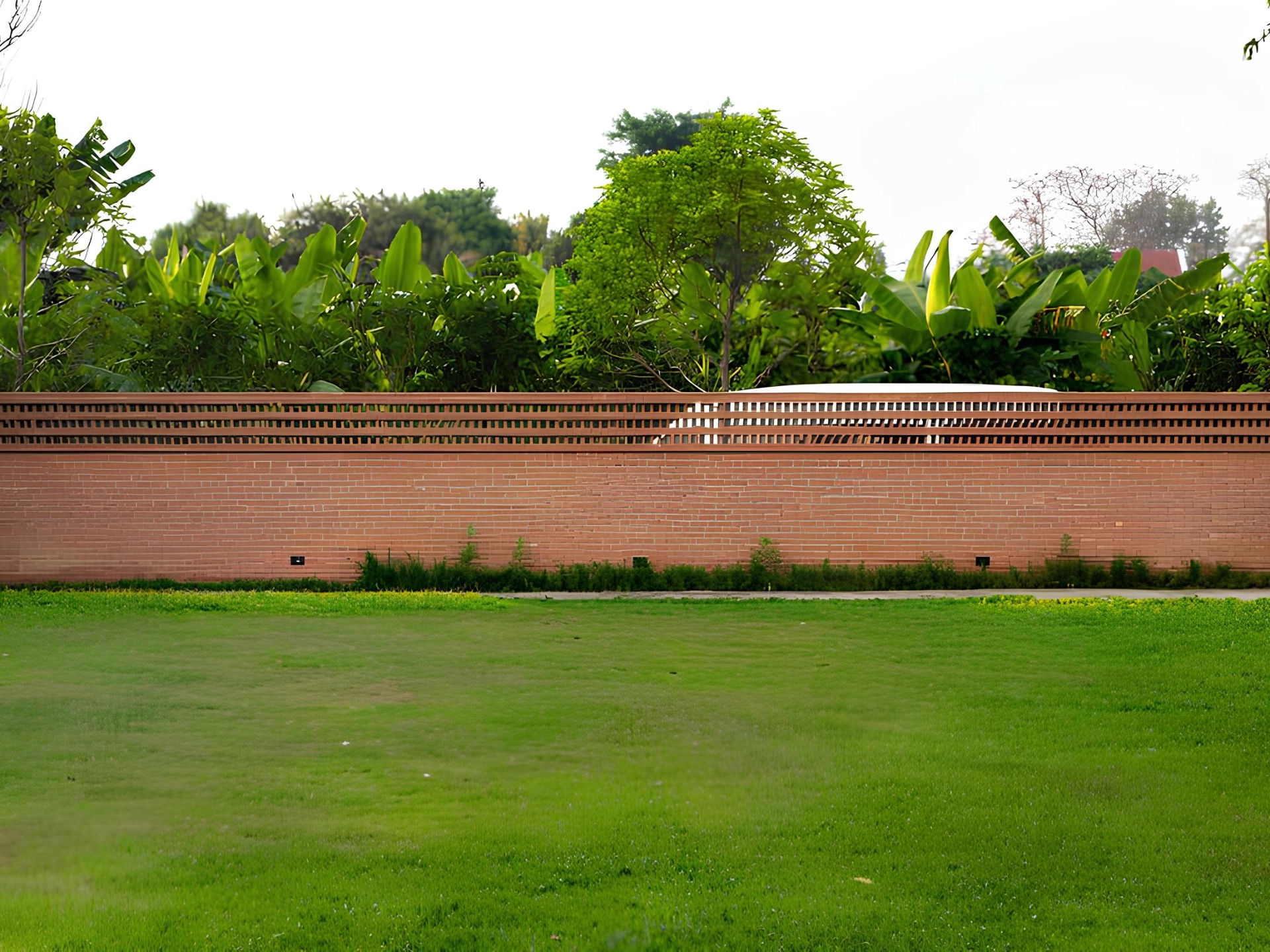 Brick Fence Wide View