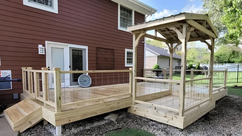 custom-wood-decking-with-wire-railing-on-the-brown-house-in-waynesville-oh